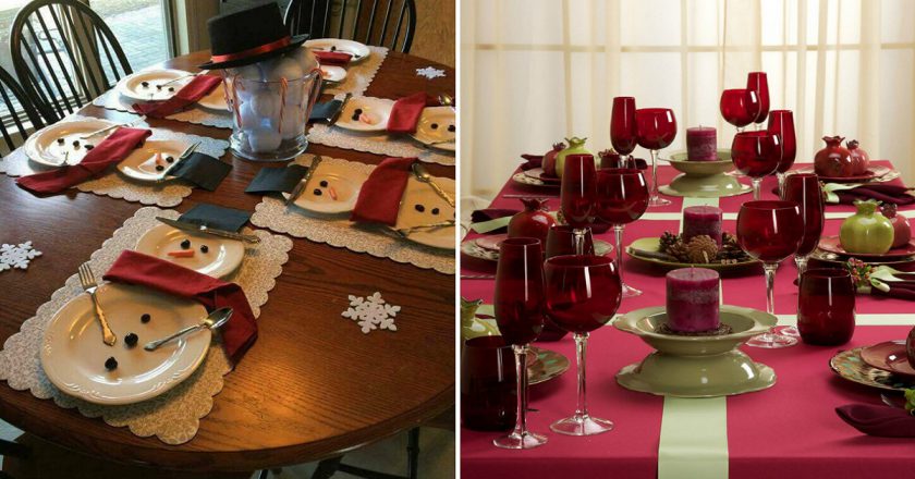 Сервировка новогоднего стола — отличные примеры!