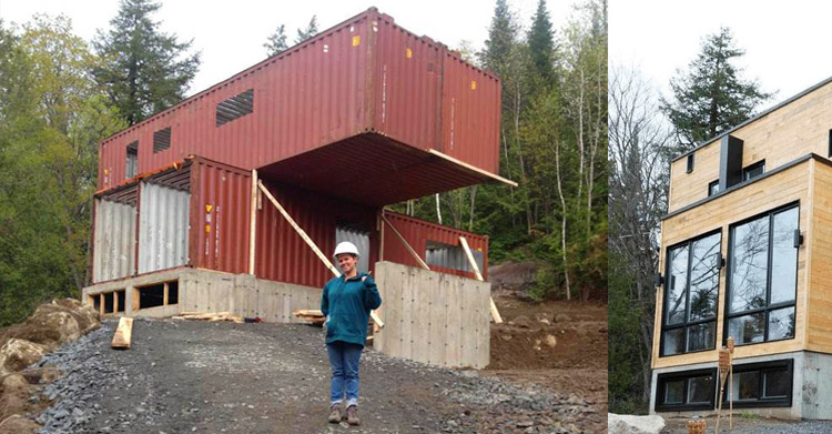 Девушка построила необычный дом из контейнеров!